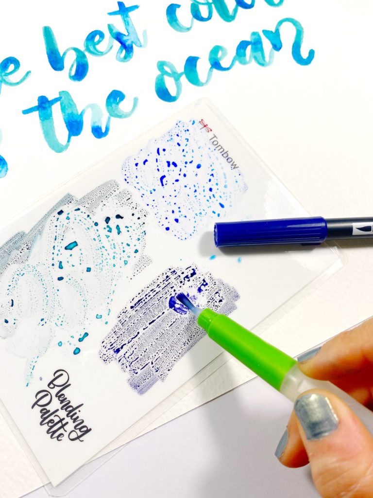 Create Blended Watercolor Lettering - Tombow USA Blog