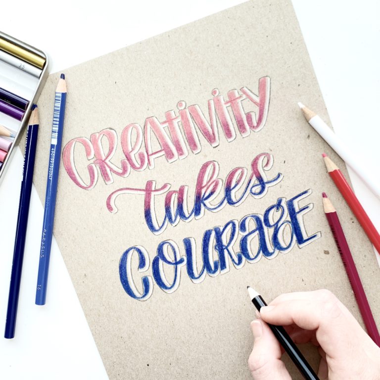 Blended Lettering With Colored Pencils - Tombow USA Blog