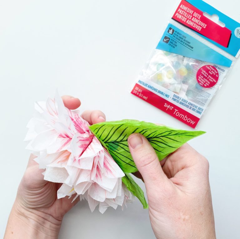 DIY Tissue Paper Dahlia With Dual Brush Pens - Tombow USA Blog