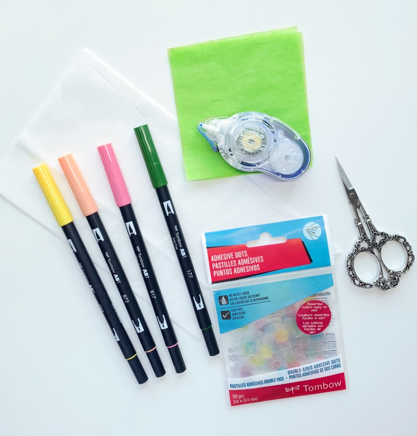 DIY Tissue Paper Dahlia With Dual Brush Pens - Tombow USA Blog