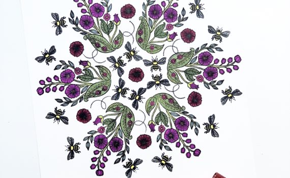 Learn how to create a stamped mandala with Adrienne from @studio80design!