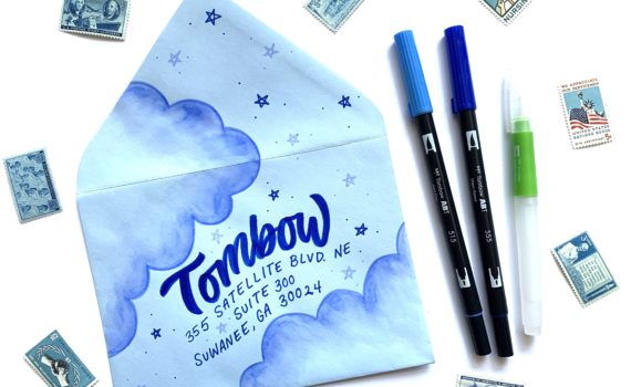 Make colorful watercolor art with @TombowUSA Dual Brush Pens. Tutorial by @LePereLetters. #watercolor #howtodraw #happymail