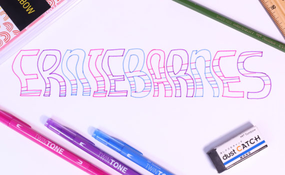 How to draw curved lettering inspired by Ernie Barnes Artwork, curved lettering, Tombowusa, @sprinklesofzeal