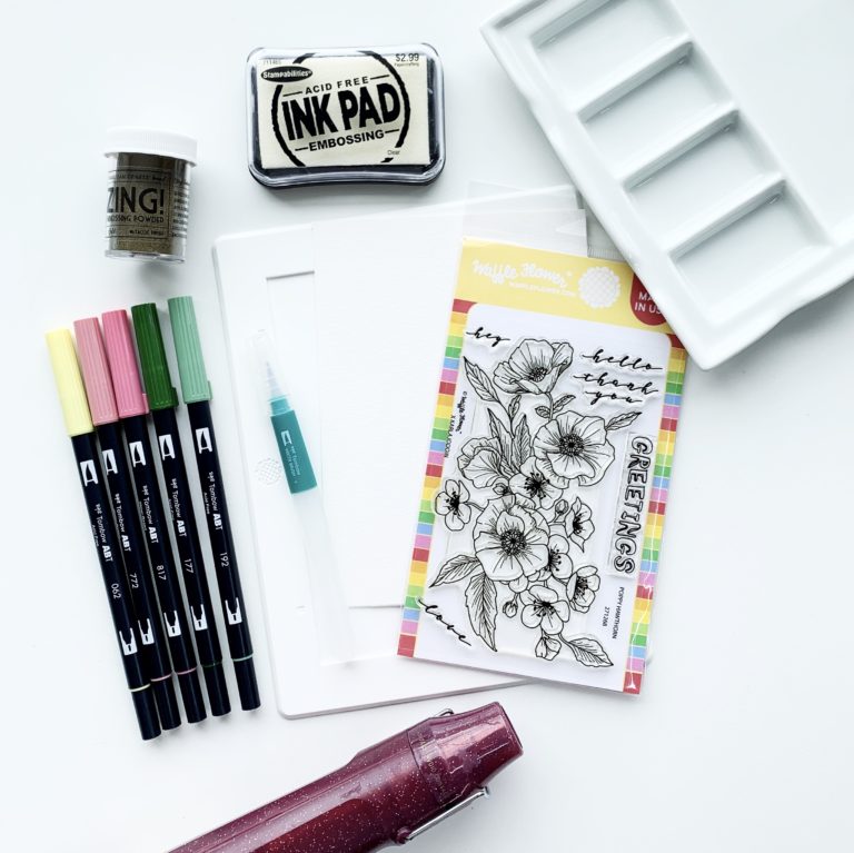 Two Ways to Embellish a Clear Stamp - Tombow USA Blog