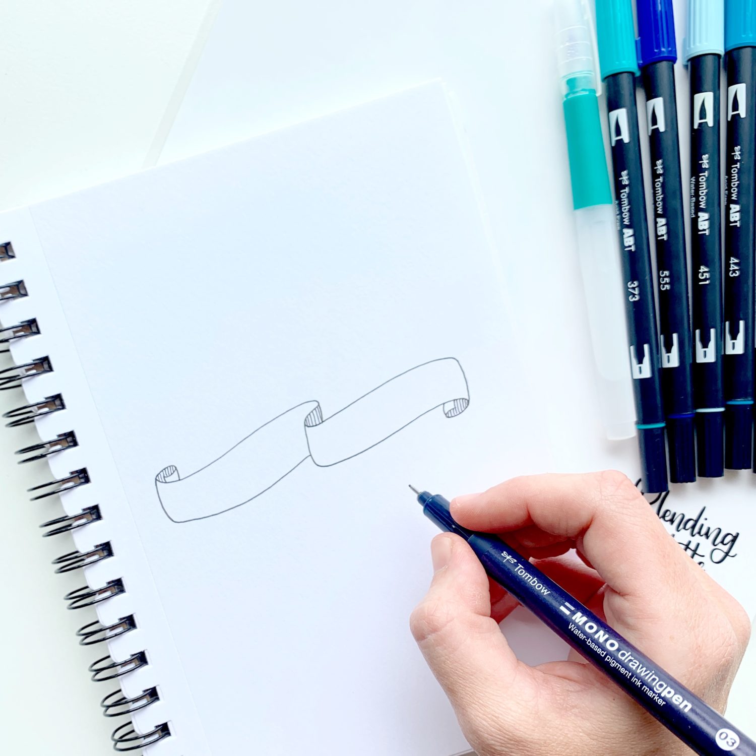 Nautical Under The Sea Lettering Tutorial - Tombow USA Blog