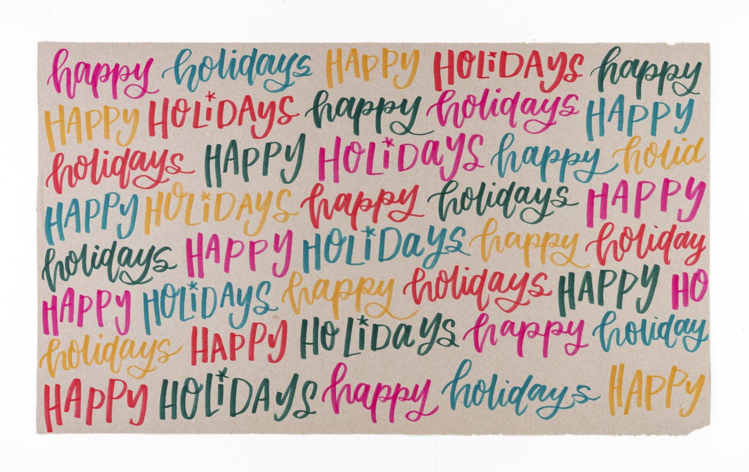 DIY wrapping paper with Tombow markers