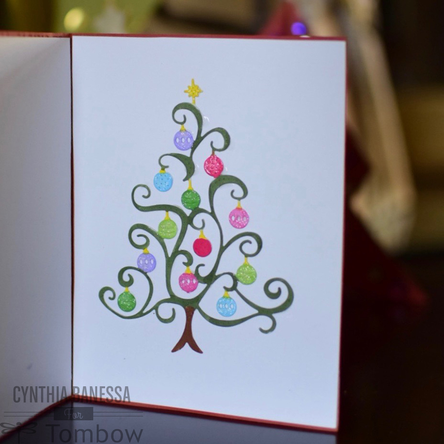 Handmade Christmas Card - Cynthia Banessa - Tombow USA Blog
