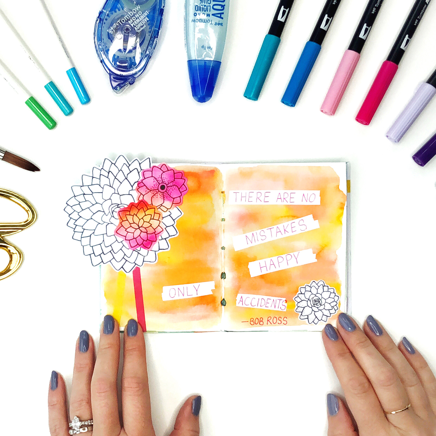How to Make Your Own Mini Art Journal Tombow USA Blog