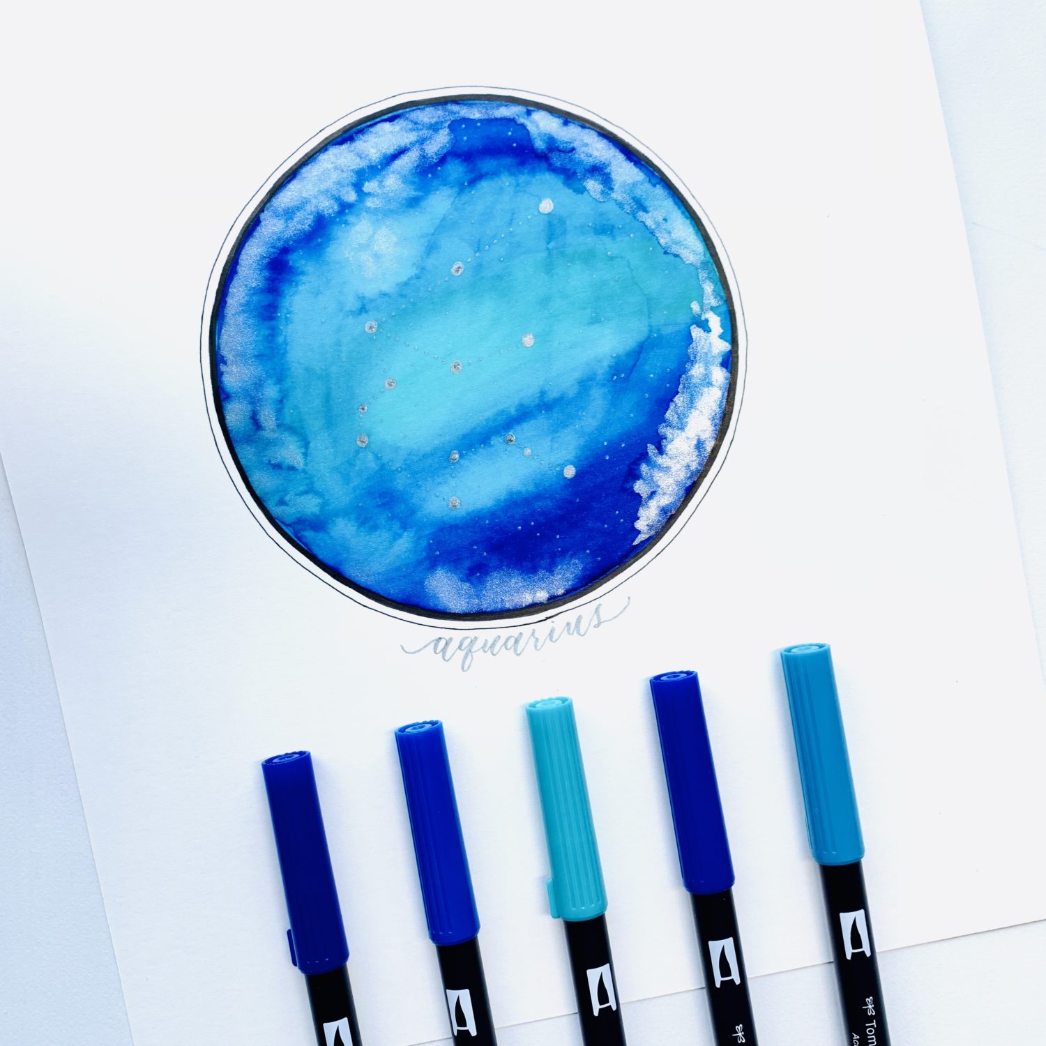 DIY Zodiac Constellation Galaxy - Tombow USA Blog