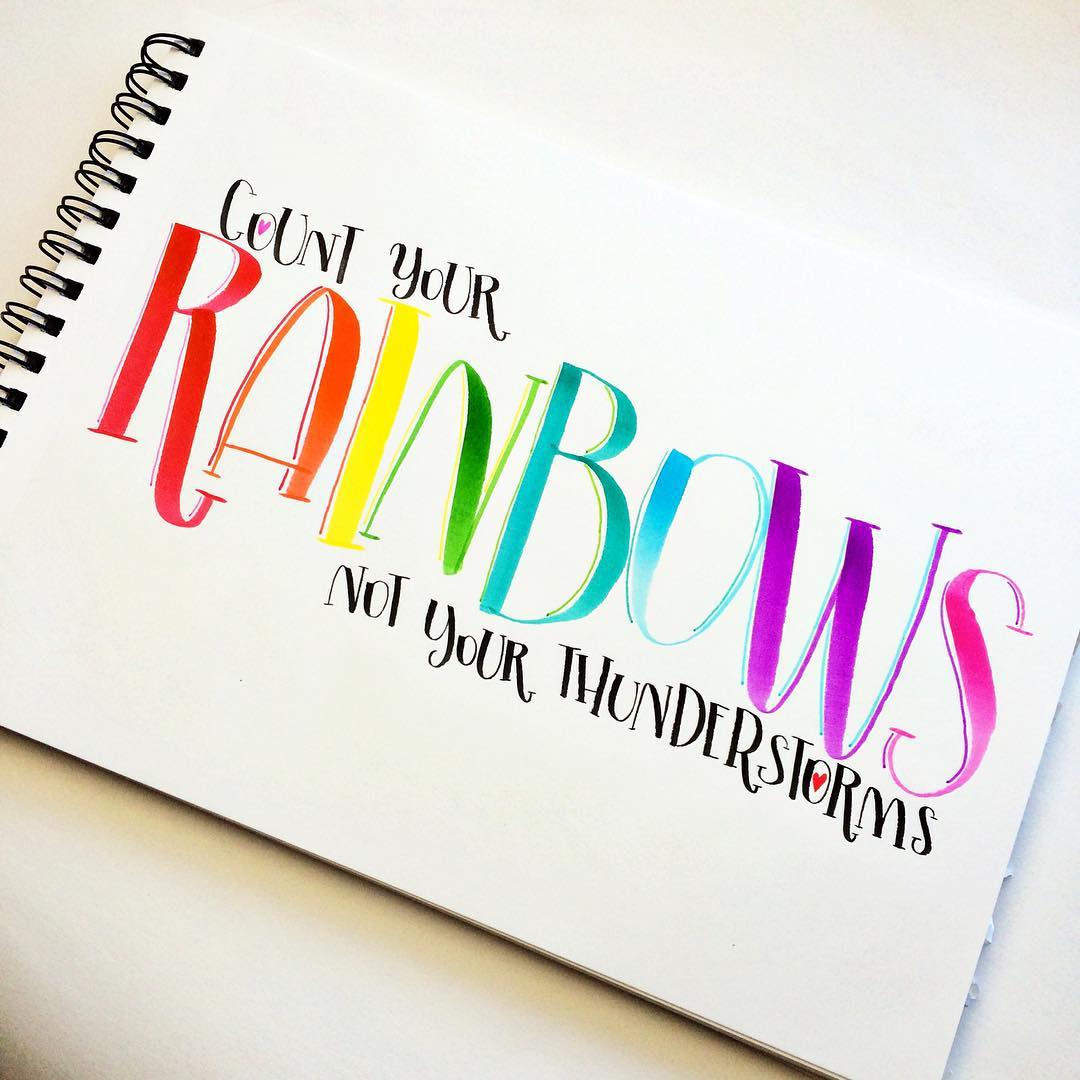 3 Rainbow Inspired Lettering Projects - Tombow USA Blog