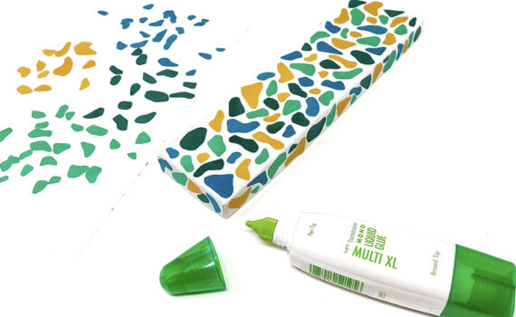 Make Your Own Terrazzo Gift Box by Jessica Mack on behalf of Tombow