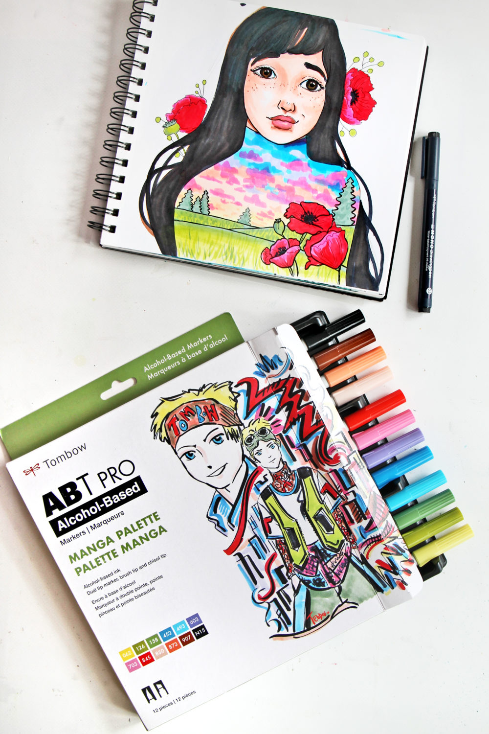 ABT PRO Alcohol-Based Markers 12-Pack Manga Palette - Tombow USA Blog