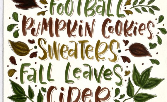 Hand Letter a Fall Print with Dual Brush Pens @tombowusa #handletter