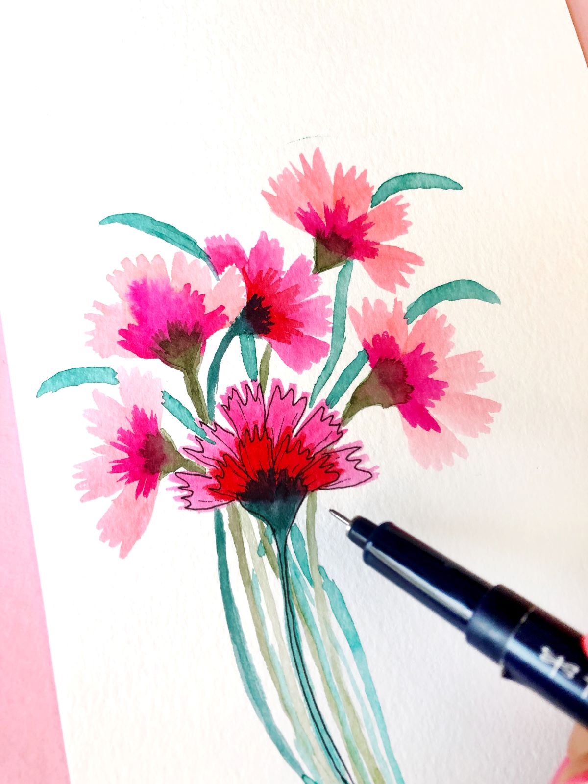 Create Simple Watercolor Flowers - Tombow USA Blog