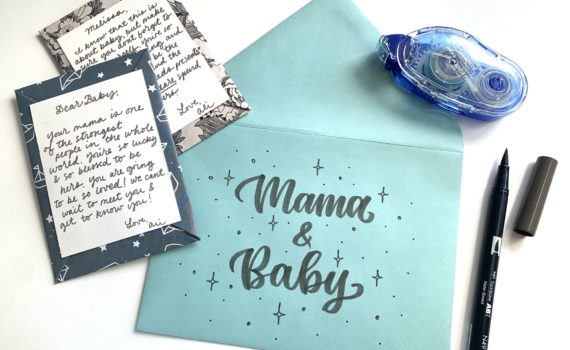 Learn how to personalize your gift cards with @tombowusa! Tutorial by @alilepere. #giftcardholder #babyshowergiftideas #tombow