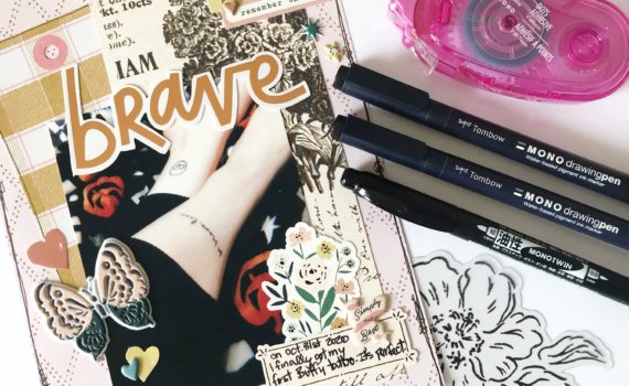 6x8 scrapbook layout by @serena_bee for #tombowusa