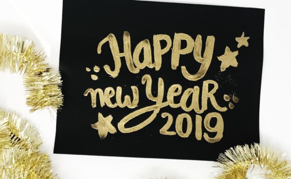 Smitha Katti Happy New Years Gold Embossed Lettering