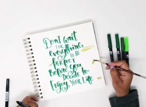 Single color quote art using Dual Brush Pens - Tombow USA Blog