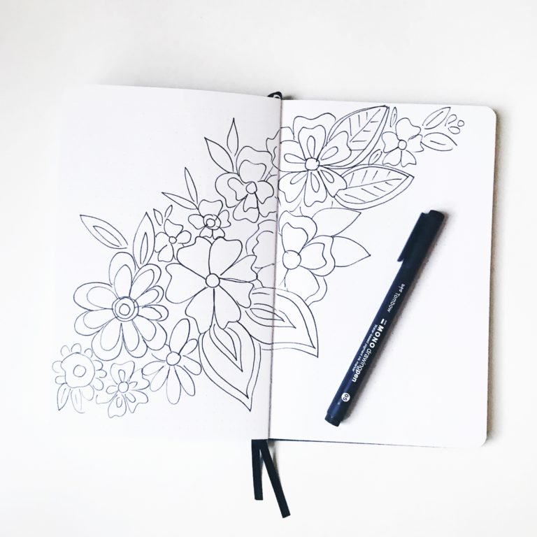 Tips for Drawing Simple Flowers Using MONO Drawing Pens - Tombow USA Blog