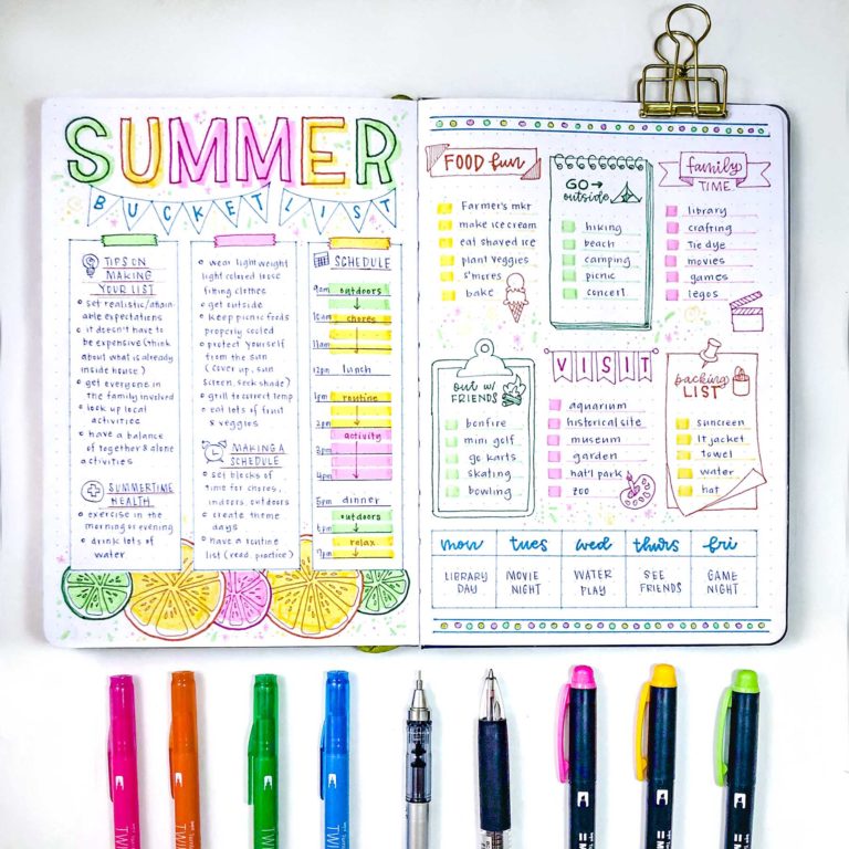 How to Plan a Summer Bucket List - Tombow USA Blog