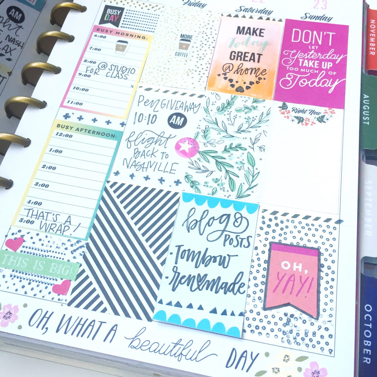 3 Ways to Add Patterns and Color to your Planner - Tombow USA Blog