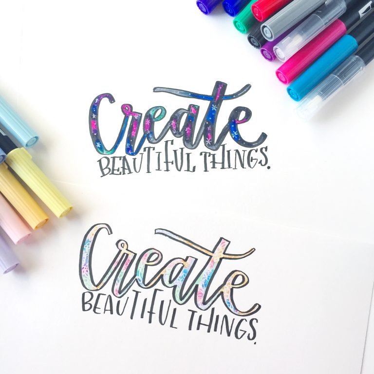 Patterned Lettering with Tombow's Galaxy and Pastel Palettes - Tombow ...