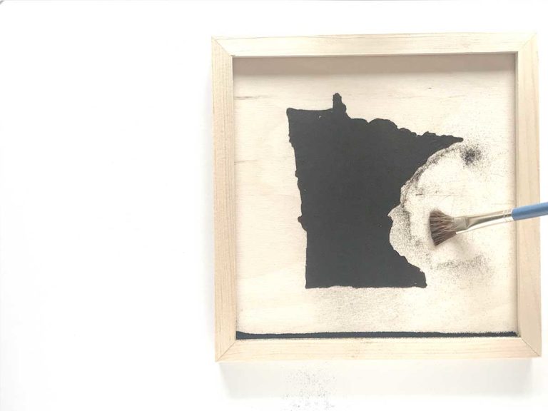 Embossing with glue Create your own DIY state wall art