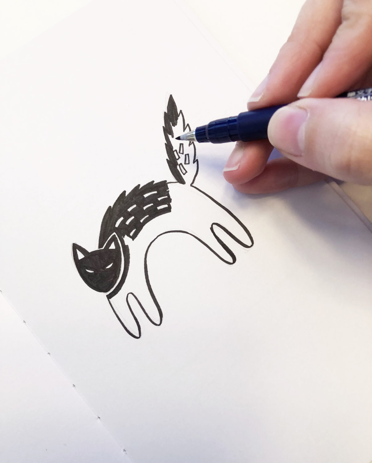 How To Draw This Halloween Scaredy Cat - Tombow USA Blog